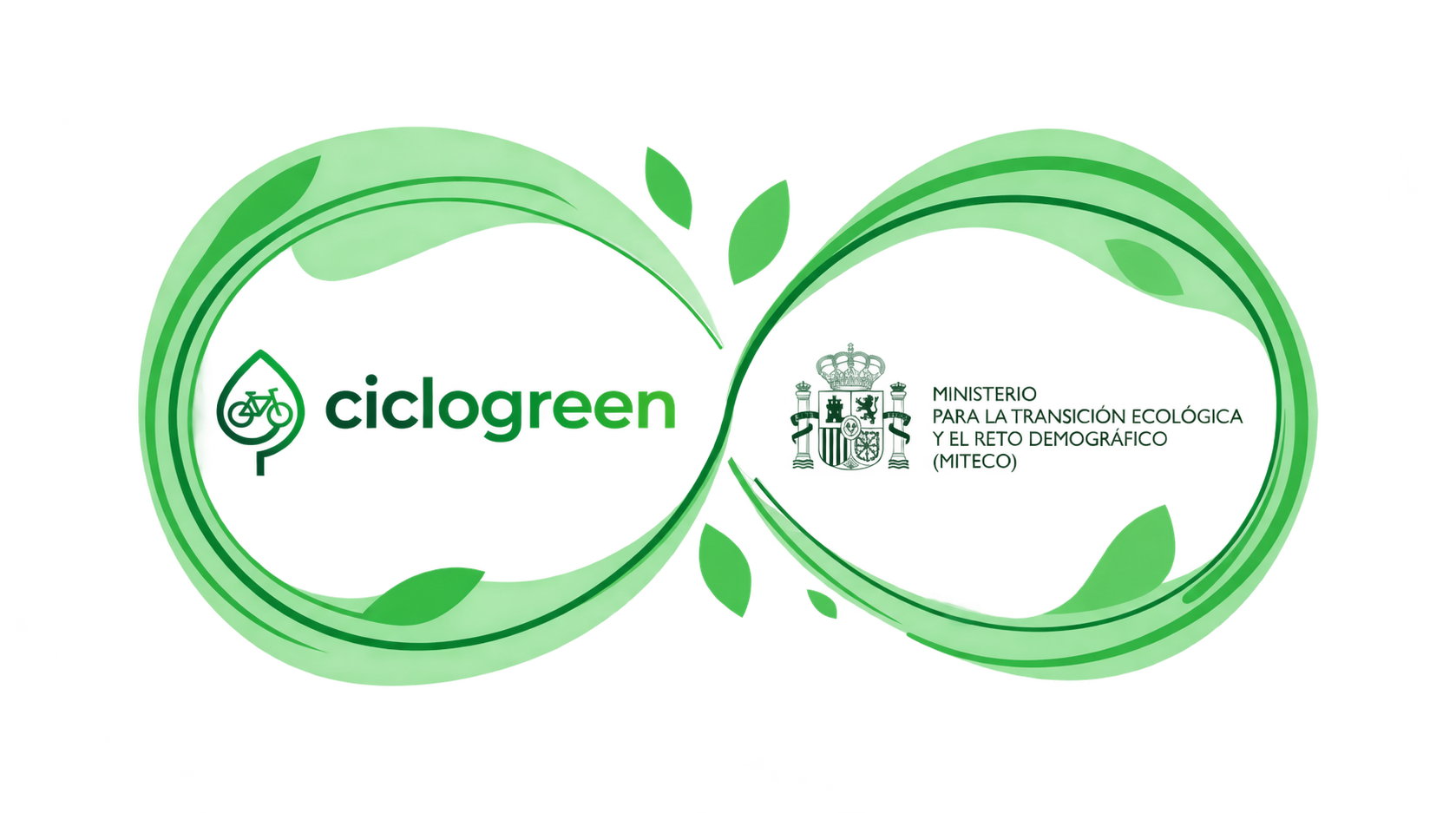 Ilustración del sistema CAE con los logotipos de Ciclogreen y del Ministerio